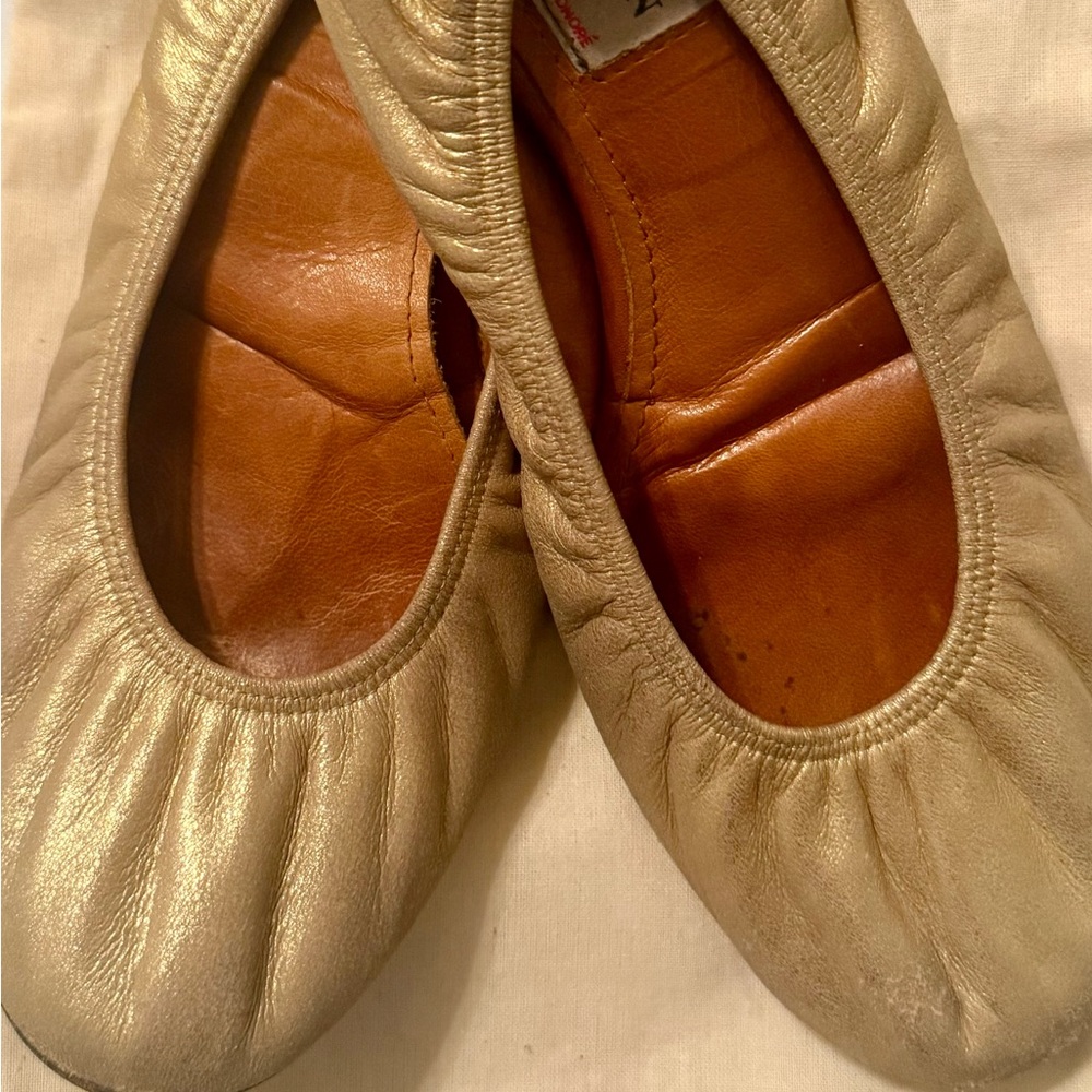 Lanvin Gold Ballet Flats
